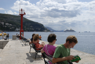 Croatia, Croatian Stock Photography Library. A Porporela Breakwater is a perfect place for relaxing in the old harbour of Dubrovnik, Dubrovnik, Dalmatia, Croatia, Europe.